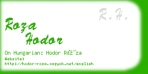 roza hodor business card